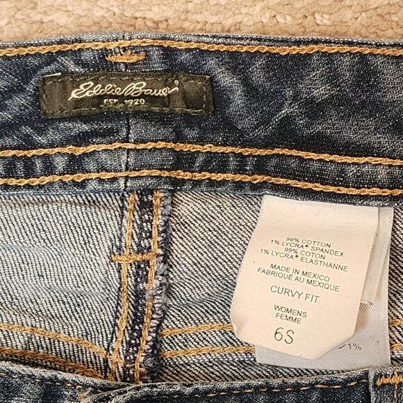 Eddie Bauer Curvy Fit Denim Jeans Women's Size 6 Short - Picture 5 of 5